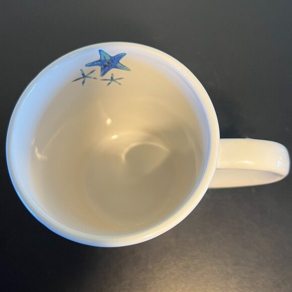 NWT Royal Norfolk SHORE LIVING Mug w/ Seashells & Starfish in Blues & Green - Picture 9 of 12